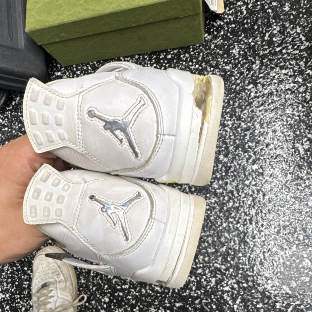 Jordan Air Jordan 4 Retro Pure Money 2017 Men's Sneakers White 308497-100 - Picture 4 of 6